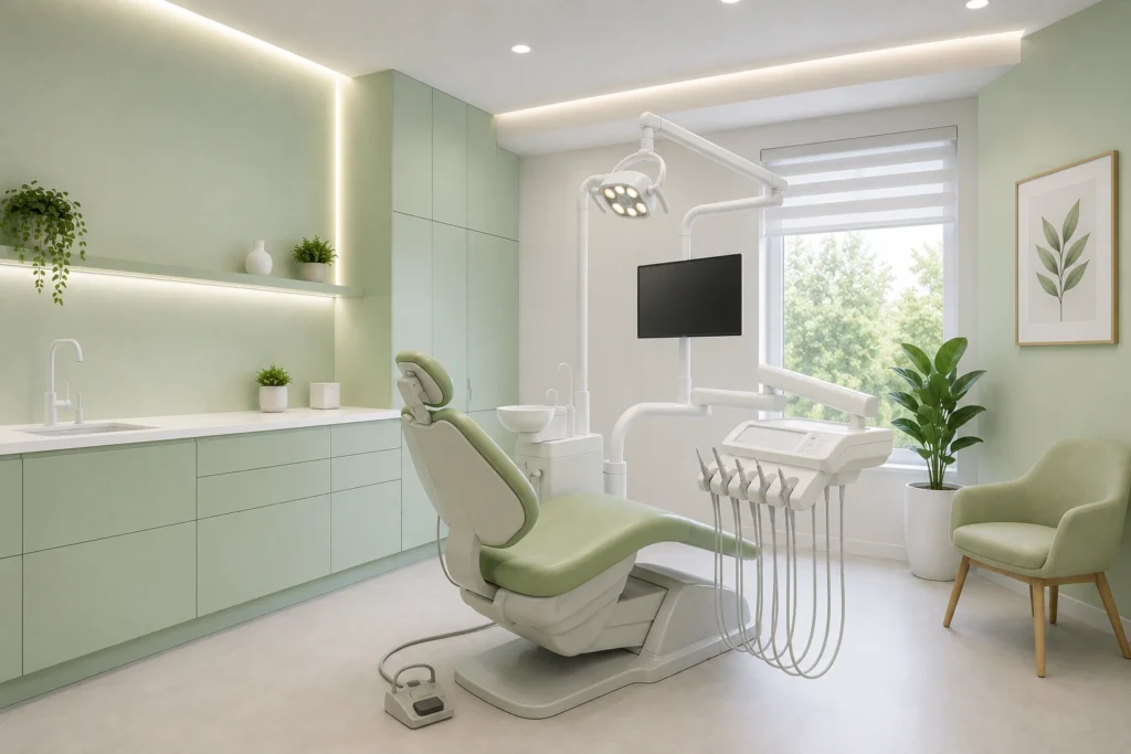 Modern dental clinic- green